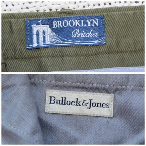 Brooklyn Britches Men's Dress Pants Bullock & Jones Size 42 Cotton blend Green